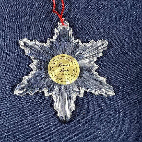 Princess House 24% Lead Crystal Ornaments - Snowflake & Angel - Exclusive Collec - Picture 3 of 4